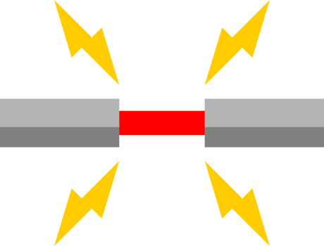 broken electric cable wire short circuit icon png