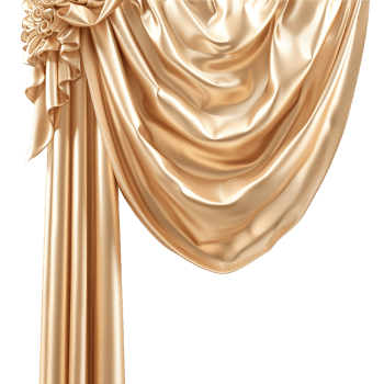 AI generated Silk curtain png isolated on transparent background
