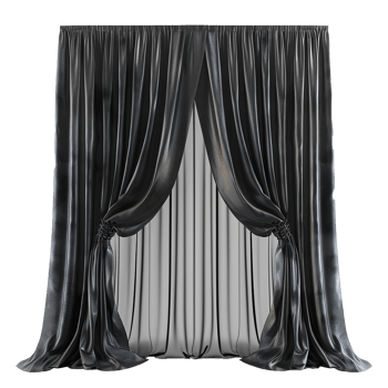 AI generated Silk curtain png isolated on transparent background