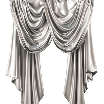 AI generated Silk curtain png isolated on transparent background