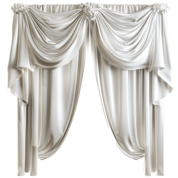 AI generated Silk curtain png isolated on transparent background