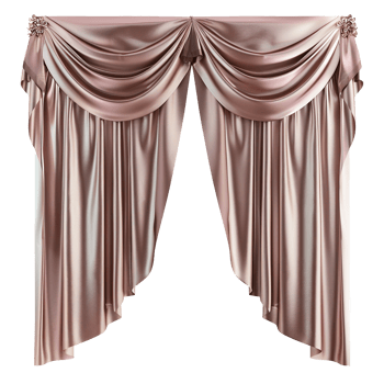AI generated Silk curtain png isolated on transparent background