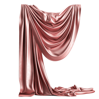 AI generated Silk curtain png isolated on transparent background