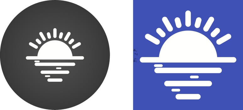 Sunset Vector Icon