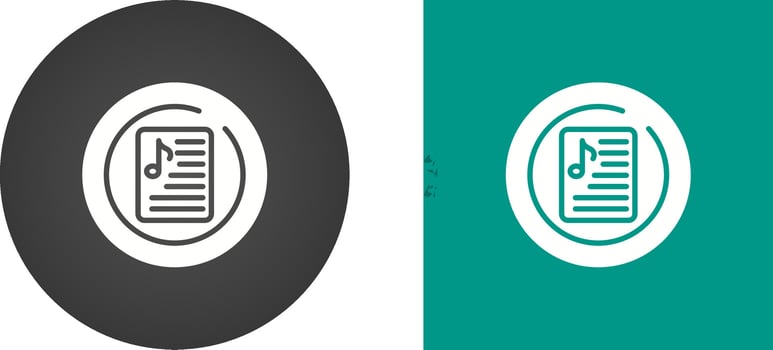 Music Playlist Circle Vector Icon