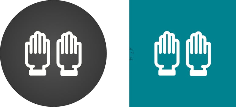 Rubber Gloves Vector Icon