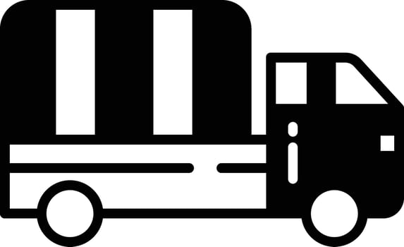 Truck glyph and line vector illustration