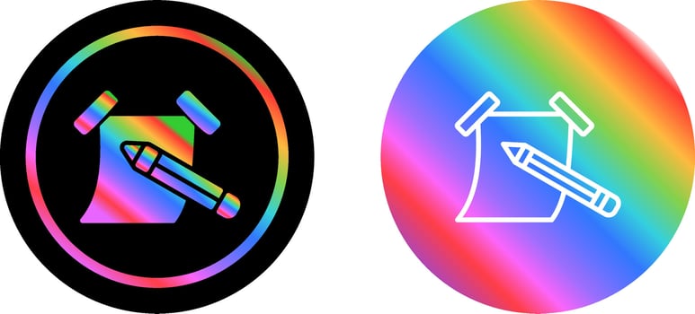 Sticky note with pencil Vector Icon