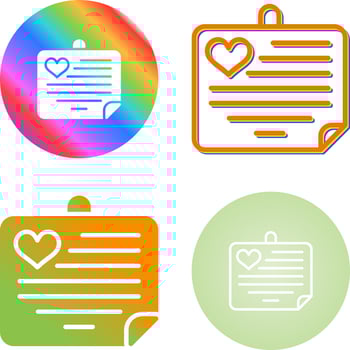 Love notes Vector Icon