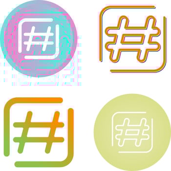 Hashtag Vector Icon
