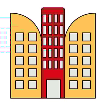 A unique design icon of city building vector