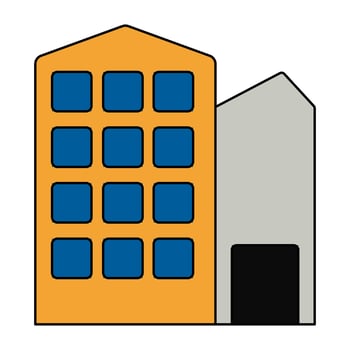 A unique design icon of city building vector