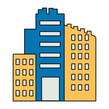 A unique design icon of city building vector