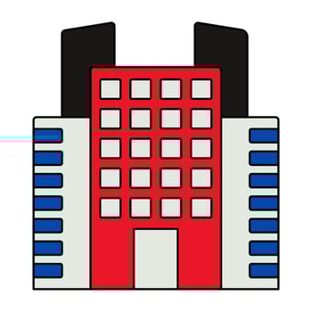 A unique design icon of city building vector