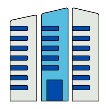 A unique design icon of skyscraper vector