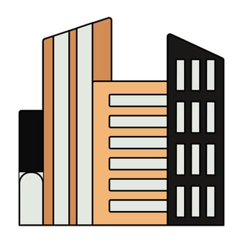 A unique design icon of city building vector