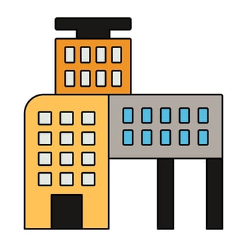 A unique design icon of city architecture vector