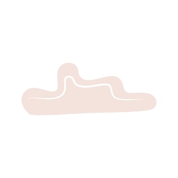 Cute cartoon cloud. Doodle illustration of a sky item. vector