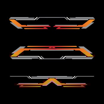 Sport racing stripes car stickers. modification body speed and drift vinyl decal isolated set templates vector