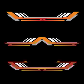 Sport racing stripes car stickers. modification body speed and drift vinyl decal isolated set templates vector