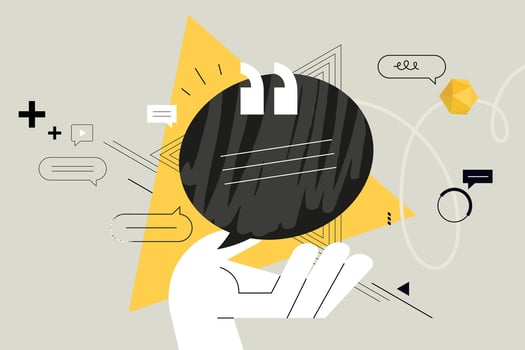 Business concept illustration. Vector illustration of testimonial, review, rating, comment, social media. Creative concept for web banner, social media banner, business presentation, marketing.