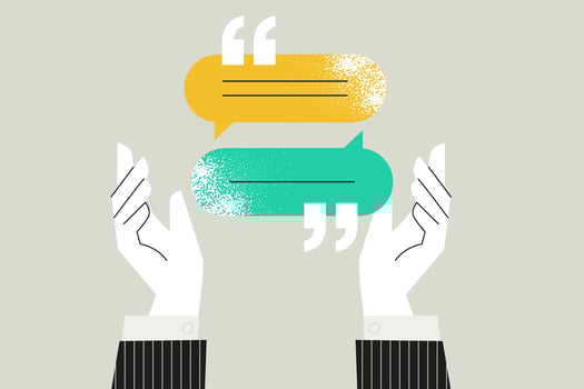 Business concept illustration. Vector illustration of feedback, communication, testimonial, review, comment. Creative concept for web banner, social media banner, business presentation, marketing.