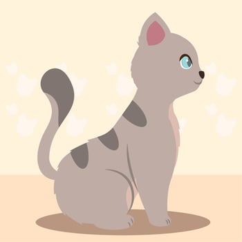 Cute cat cartoon kawaii Vector illustration