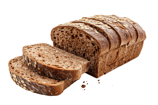 AI generated Multigrain bread isolated on transparent background png