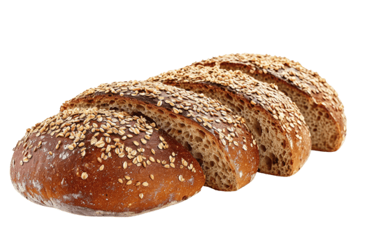 AI generated Multigrain bread isolated on transparent background png
