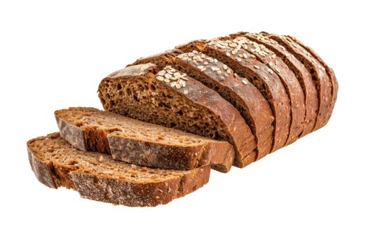 AI generated Multigrain bread isolated on transparent background png