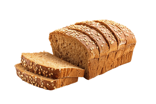AI generated Multigrain bread isolated on transparent background png