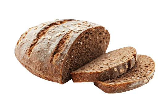 AI generated Multigrain bread isolated on transparent background png