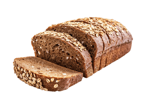 AI generated Multigrain bread isolated on transparent background png