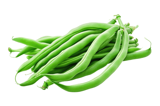 AI generated a pile of green beans isolated on transparent background png