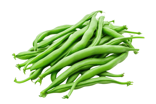 AI generated a pile of green beans isolated on transparent background png
