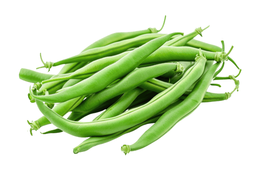 AI generated a pile of green beans isolated on transparent background png
