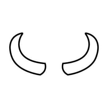Devil Vector icon set. horn illustration sign collection. evil symbol or logo.