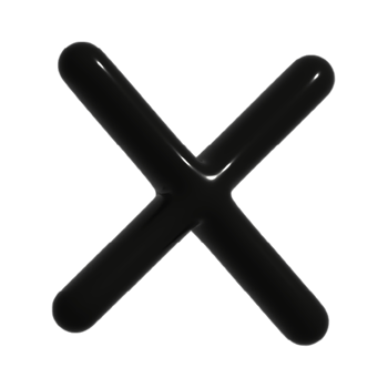 3D black geometrical shape png