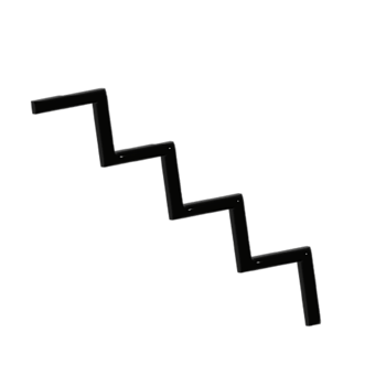 3d abstract zig zag doodle shape png