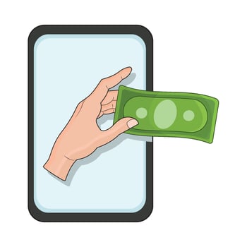 illustration of online donation vector