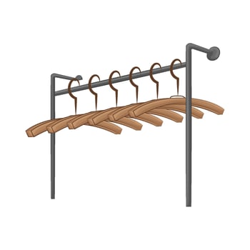 Illustration of clothes rack vector