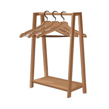 Illustration of clothes rack vector