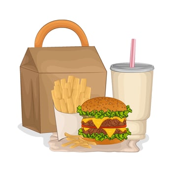 Illustration of fast food vector