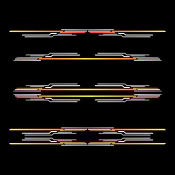 Sport racing car stickers stripe abstract shape . vinyl decal templates isolated set vector