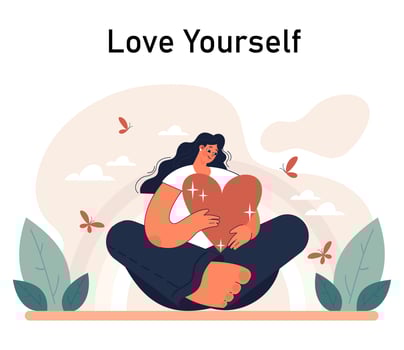 Positive relationships. Loving family connection and friends support. vector