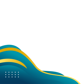 Blue and gold abstract corner border for business or certificate design in gradient color png
