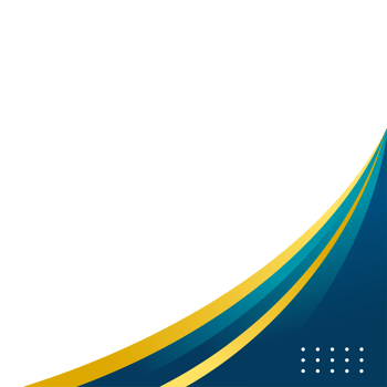 Blue and gold abstract corner border for business or certificate design in gradient color png