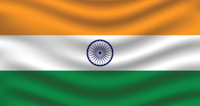 Flat Illustration of the India flag. India national flag design. India wave flag. vector