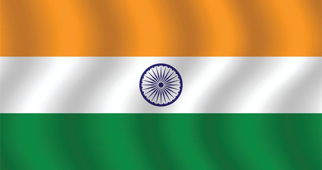 Flat Illustration of the India flag. India national flag design. India wave flag. vector