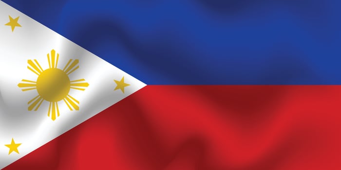 Flat Illustration of the Philippines flag. Philippines national flag design. Philippines wave flag. vector